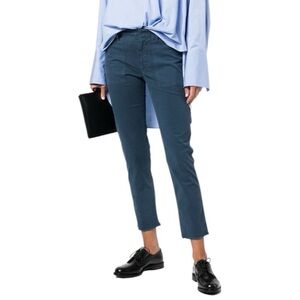 NILI‎ LOTAN Jenna Slim Crop Stretch Twill Vintage Blue Pants Size 4